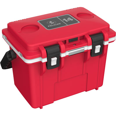 14QT PERSONAL COOLER, OSHA RED - WHITE