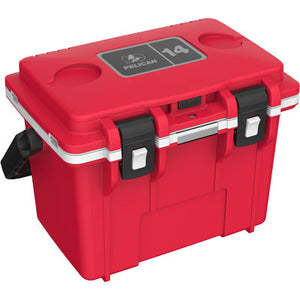 14QT PERSONAL COOLER, OSHA RED - WHITE