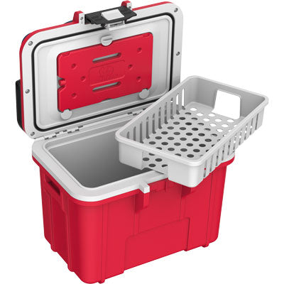 8QT PERSONAL COOLER, OSHA RED - WHITE