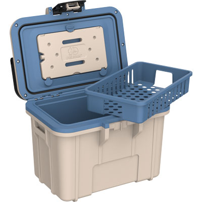 8QT PERSONAL COOLER, TAN - KASHMIR BLUE