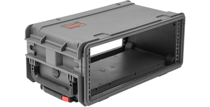 4U Injection Molded 11” Deep Rack w/Wheels, Dark Grey