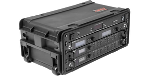 4U Injection Molded 11” Deep Rack w/Wheels, Black