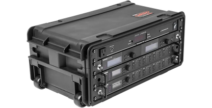 4U Injection Molded 11” Deep Rack w/Wheels, Black