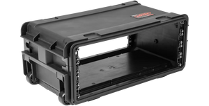 4U Injection Molded 11” Deep Rack w/Wheels, Black