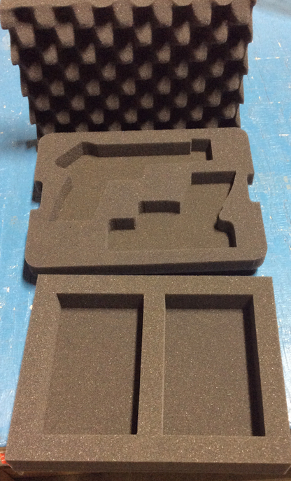 Kimber 1911 ELE custom cut foam insert with precut pistol cavity and two accessory compartments shown