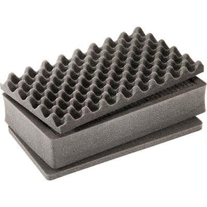 Pelican 1485 AirFS 3-piece replacement foam set with convoluted top foam and flat foam inserts shown