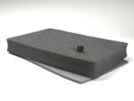 Pelican 1491HDF high density foam for Pelican 1490 case with black flat replacement foam insert and small pull tab