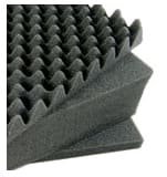 Pelican 1501 replacement foam set for Pelican 1500 case with convoluted lid foam and flat inserts shown