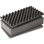 Pelican 1525AirFS 3-piece replacement foam set with convoluted top foam and stacked black flat foam inserts for case fit