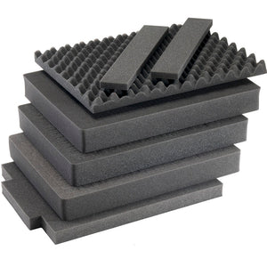 Pelican 1595 7-piece replacement foam set with convoluted lid foam and flat foam inserts