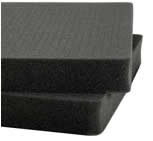 Pelican 1602 Pick N Pluck foam sections for Pelican 1600 case with two black replacement foam inserts shown