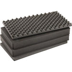 Pelican 1605AirFS 4-piece replacement foam set with convoluted top foam and layered black flat foam inserts for case fit