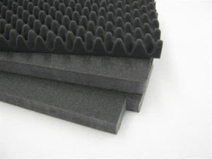 Replacement PE foam for Pelican 1720 case with black convoluted lid foam and stacked flat foam inserts for case fit