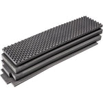 Pelican 1755AirFS 4-piece replacement foam set with convoluted top foam and stacked black flat foam inserts for case fit