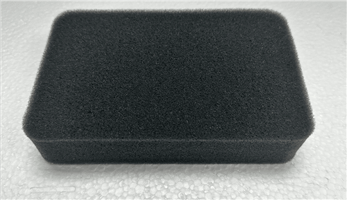 Pick N Pluck foam for Pelican M50 case with black flat replacement foam block on a white textured surface for case fit